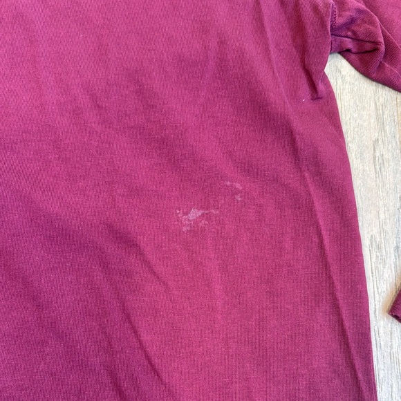 Vintage L.L. Bean Maroon Long Sleeve Tee Classic Comfort Size XL - Picture 3 of 12